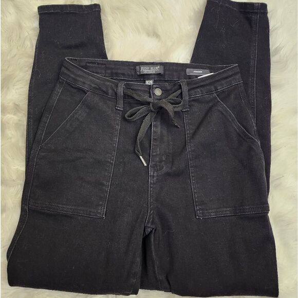 Judy Blue Denim - Judy Blue women's Hi-waisted cuffed drawstring stretch denim Sz 9/29